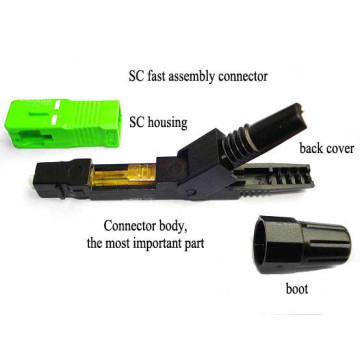 Duplex dx sc connecteur rapide, fibre thermofusible optique connecteur rapide sc